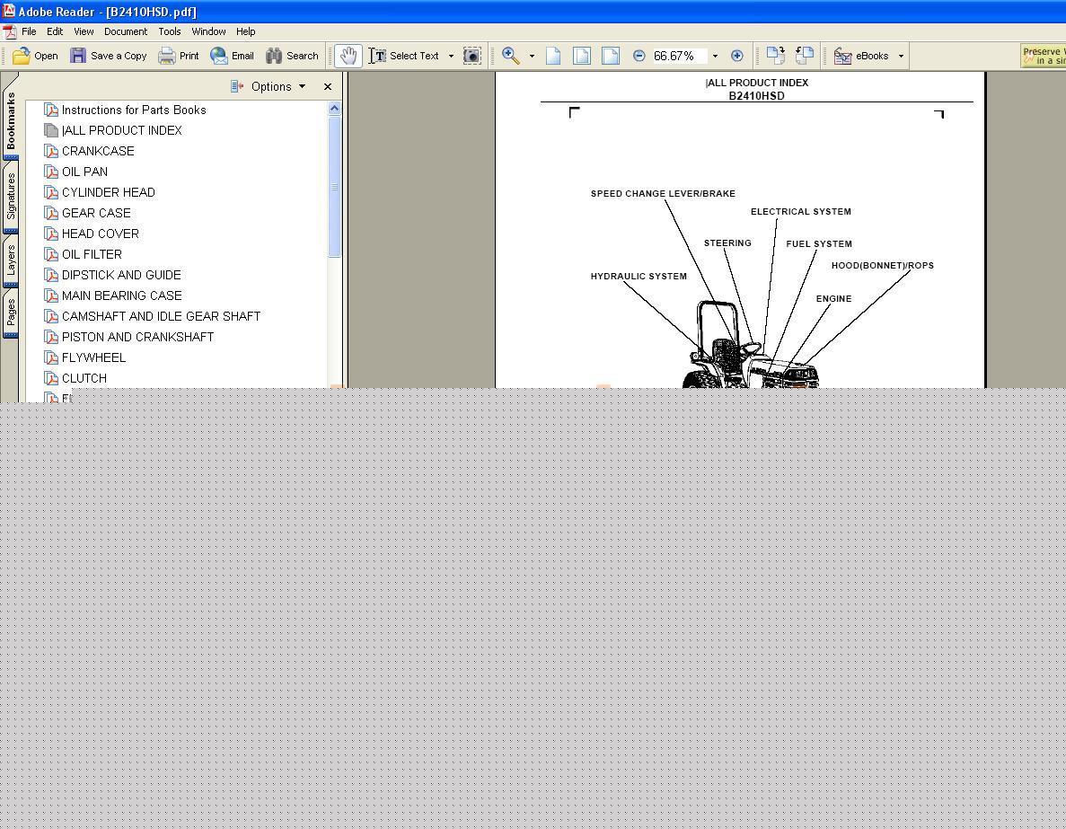 Kubota B2410HSD parts manual - we have other manuals