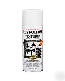 Lot of 6 cans of rustoleum textured finish - white