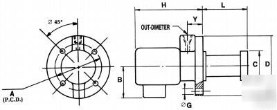 Under water coolant pump 1/4 hp. l= 270 mm 76L/min