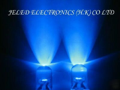 New 50X 5MM brightest blue led lamp 13,000MCD freeship