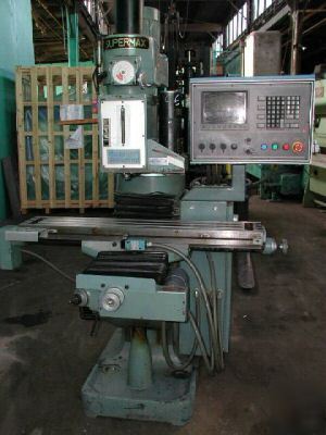 Supermax ycm-30 3-axis cnc milling/dynapath 50 in 2000