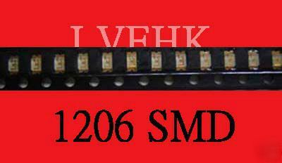 100P 1206 smt smd super bright red led 500MCD