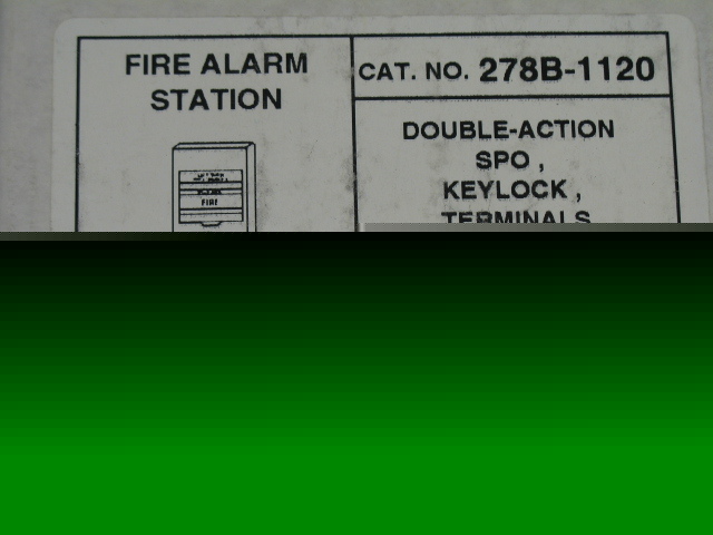 Edwards double action key lock pull station 278B1120
