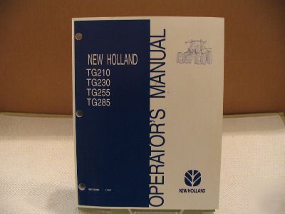 New holland TG210 to TG285 tractor operators manual