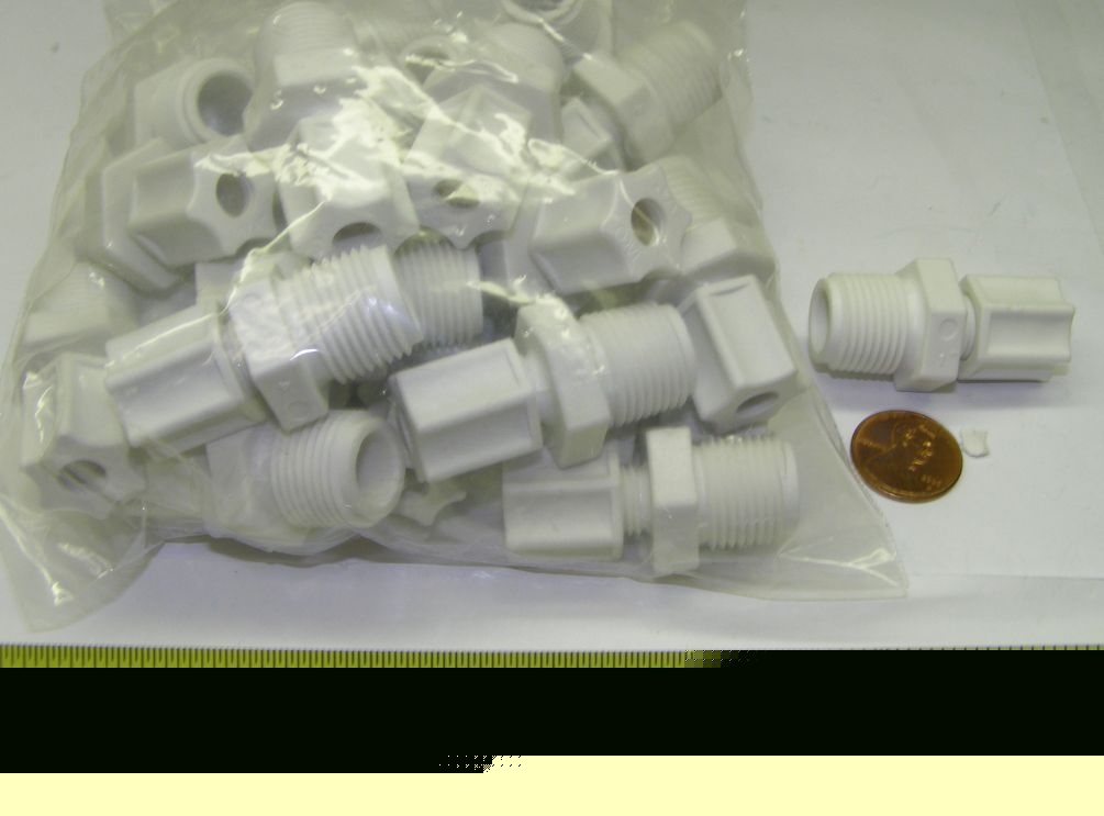 Twenty-five jaco fitting connectors 3/8MPT x 1/4T...#20