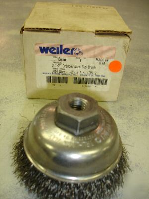 Weiler wire brush 13180 1/2-13 crimped brush grinder