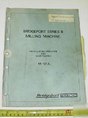 *original*__ bridgeport series ii mill operation manual