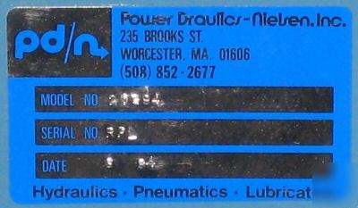 Power draulics-nielsen 7.5HP hydraulic power unit 20394