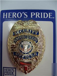 Private security enforcement badge gold 