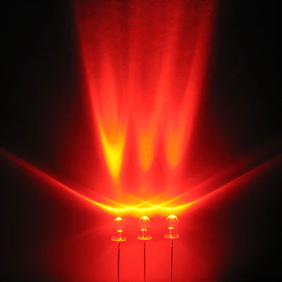 Red led set of 50 super bright 5MM 18000MCD+ f/r