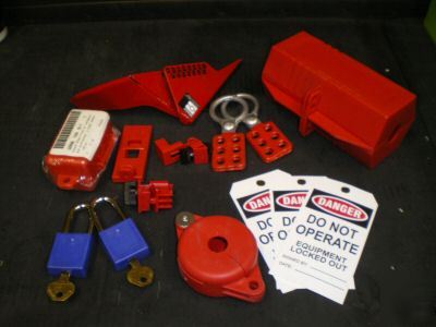 15 piece loto lockout tagout kit - free shipping