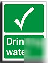 Drinking water-tick sign-adh.vinyl-200X250MM(sa-069-ae)