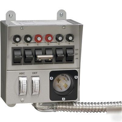 Generator transfer switch 6 circuit for up to 5000 watt