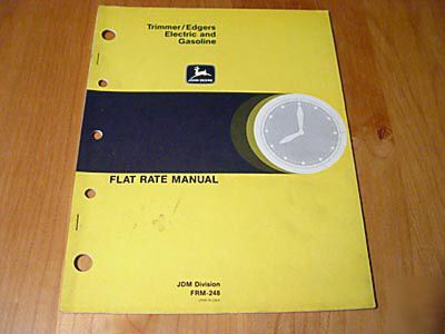 John deere trimmers & edgers flat rate manual jd