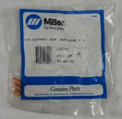 Miller 176793 tip, contact scr .035 wire x 1.312 4-pack