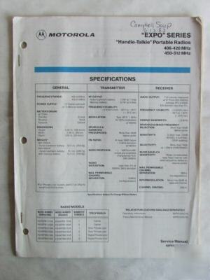 Motorola expo series uhf service manual 68P81025C20-o