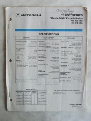 Motorola expo series uhf service manual 68P81025C20-o