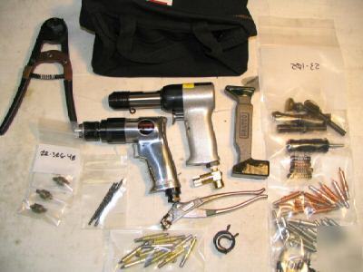 New aviation rivet & drill tool kit 60 piece 