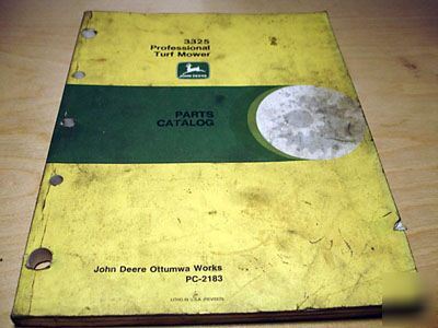 John deere 3325 pro turf mower parts manual catalog jd