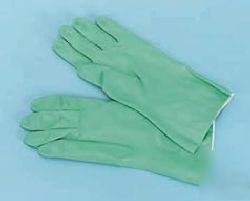Galaxy green nitrile flock-lined gloves - medium - doz