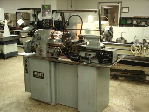 Hardinge hlv-h precision lathe, tooling, dro