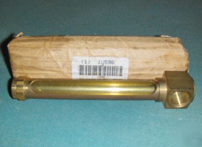 Lube brass vented oil gage glass sight 1/2