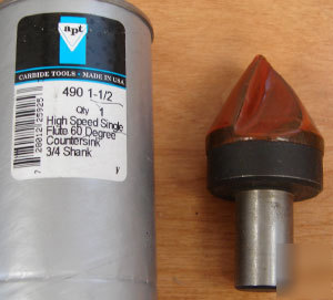 New 1PC usa single fl 1-1/2 60 countersink 490