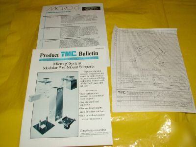 Tmc vibration isolation table legs micro-g/system 1