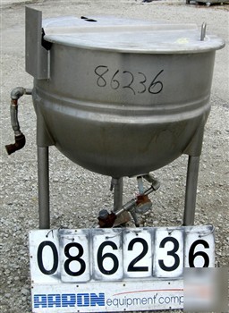 Used: lee kettle, 50 gallon, model 50D, stainless steel