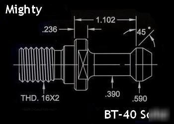 Mighty cnc bt-40 solid retention knobs