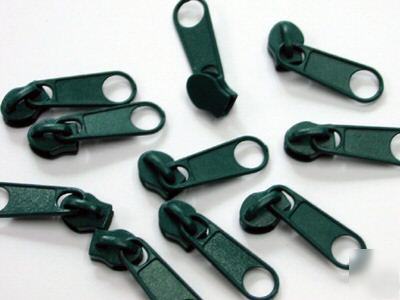 #5 nylon coil zipper sliders long (869) dark green 200