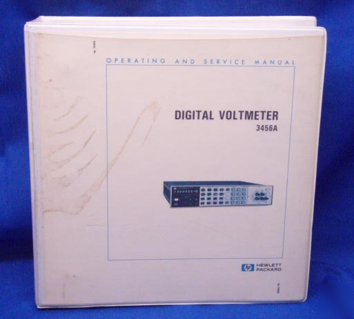 Hp 3456A digital voltmeter op & service manual