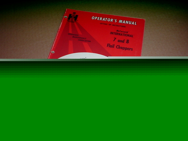 Ih international 7 8 flail chopper operator manual