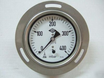 Pressure gauge 0-400 mbar 1/2'' npt panel meter