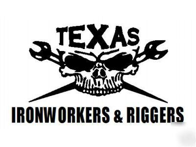 Set of 25 ironworker and rigger hard hat decals