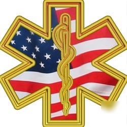 Star of life decal reflective 2