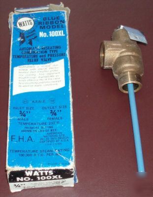 Watts temperature & presure relief valve