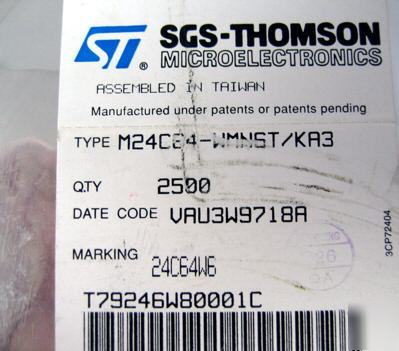 New M24C64-wmnst/KR3 t/r 2500 pcs eeprom sgs 24C64