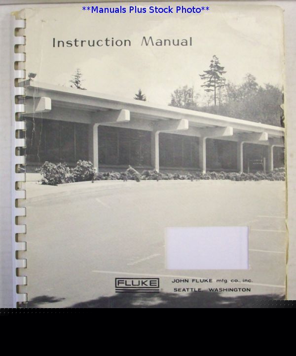 Fluke 803B op-sv prelim manual - $5 shipping 