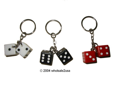 New 12 locksmith quality las vegas dice key rings 