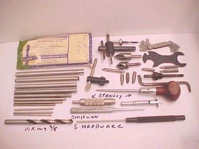 Lot of tools found in machinist box starrett plus 