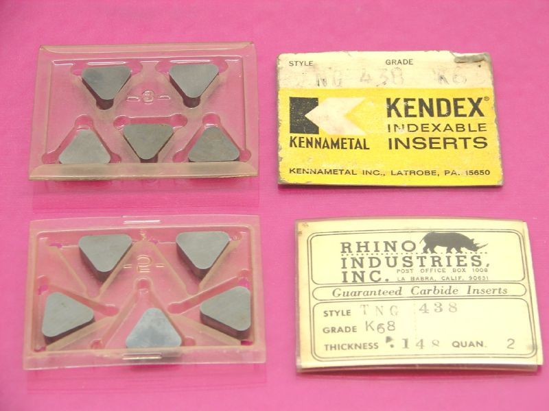 New 10 rhino & kennametal carbide inserts tng 438 (913)
