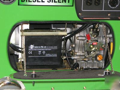 5500 watts silent diesel generator heater remote start