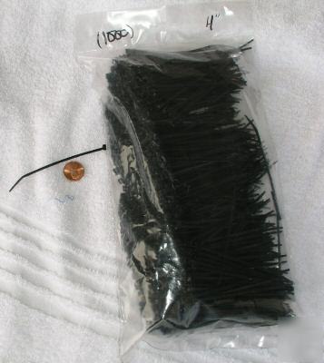 1000 - black nylon zip wire ties 18LB 4
