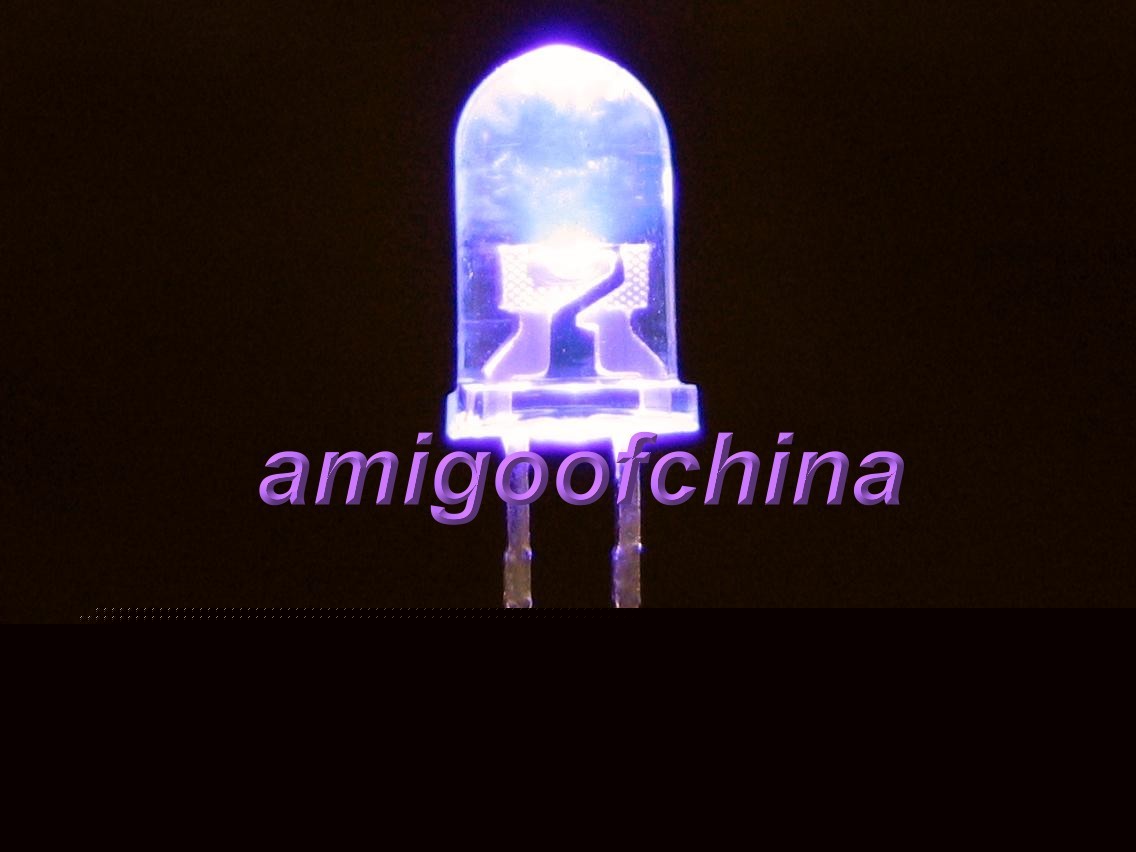 20X 5MM ultra violet uv 2000 mcd led free resistors