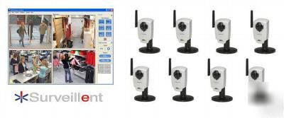 Axis complete ip wireless 8-camera system 802.11 207W