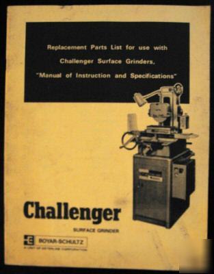 Boyar schultz 612 & 618 challenger parts list