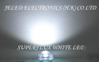 NEW100X superflux white 5MM r/h led lamp 25,000MCD f/r