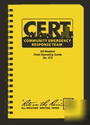 Cert all-weather field operating guide no. 573 qty 14