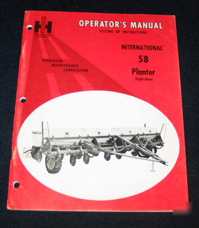 Ih intl harvester 58 planter eight row